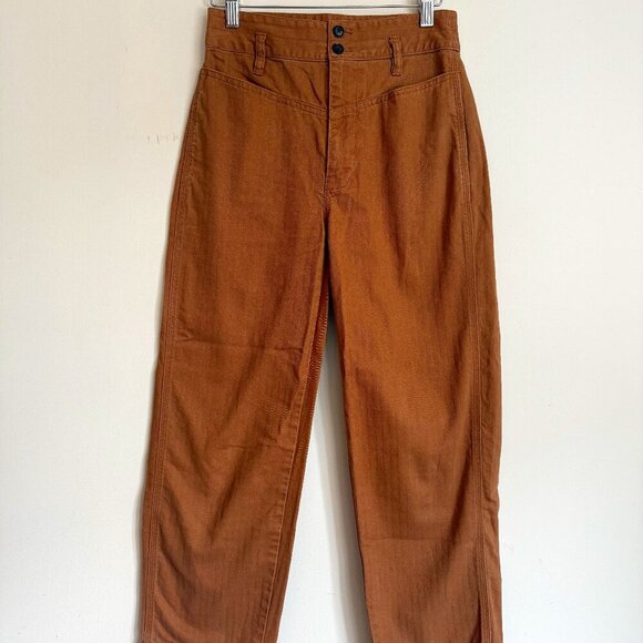 Madewell | Tapered Pants: Pieced Yoke Edition Straight Leg in Size 25 - Picture 5 of 10